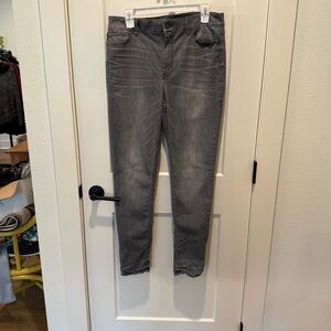 White House Black Market Ladies The Skinny Jean.  Gray.  Size 12. Waist 16”